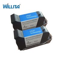 2PCS Willita 42ML Handheld Printer Ink Cartridge 12.7Mm Height Inkjet Printer Fast Dry Eco Solvent Blcak Ink Cartridge
