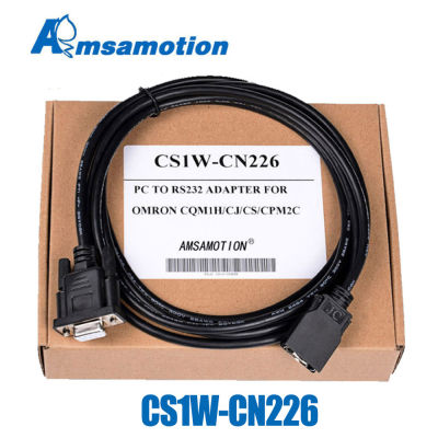 CS1W-CN226 SerialsสายOmron CS CJ CQM1H CPM2C SeriesเขียนโปรแกรมพีแอลซีสายRS232พอร์ต