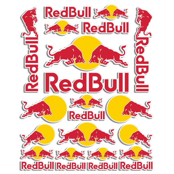 Helmet Motorcycle Full Face Stickers For Motorcycle Car Bike Red Bull 