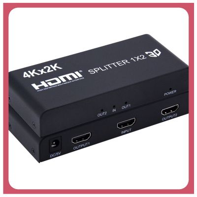 4k 3D 1x2 HDMI Splitter 1080P ตัวแปลงวิดีโอ สําหรับ PS3 PS4 กล้อง DVD แล็ปท็อปพีซีไปยังทีวีมอนิเตอร์โปรเจคเตอร์จอแสดงผลคู่