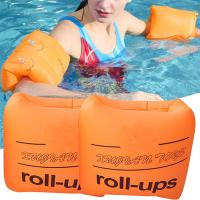 1 Pair Float Armband Waterproof Inflatable Strong Buoyancy Anti-slip Water Entertainment PVC Kids Swimming Arm Ring Water Sports