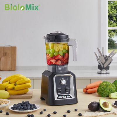 Biolomix เครื่องปั่นน้ำผลไม้ในครัวแบบมืออาชีพ2L ปราศจากสาร BPA เครื่องปั่นน้ำผลไม้เครื่องผสมอาหารเครื่องบดน้ำแข็ง