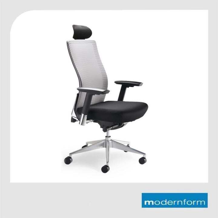 modernform-เก้าอี้สำนักงาน-รุ่น-series15-พนักพิงหุ้มด้วยตาข่าย-เบาะผ้าสีดำ-พนักพิงสูง-เก้าอี้ทำงาน-เก้าอี้ออฟฟิศ-เก้าอี้ผู้บริหาร-ที่รองรับแผ่นหลังได้ดีเป็นพิเศษ-ปรับที่วางแขนได้-3-ทิศทางปรับล็อคเอนพน