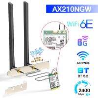 5374Mbps 802.11Ax Intel AX210 Wi-Fi 6E ชุด MU-MIMO AX210NGW เดสก์ท็อป2.4G/5G/6Ghz วายฟายอะแด็ปเตอร์สำหรับบลูทูธ5.2การ์ด Win 10/11