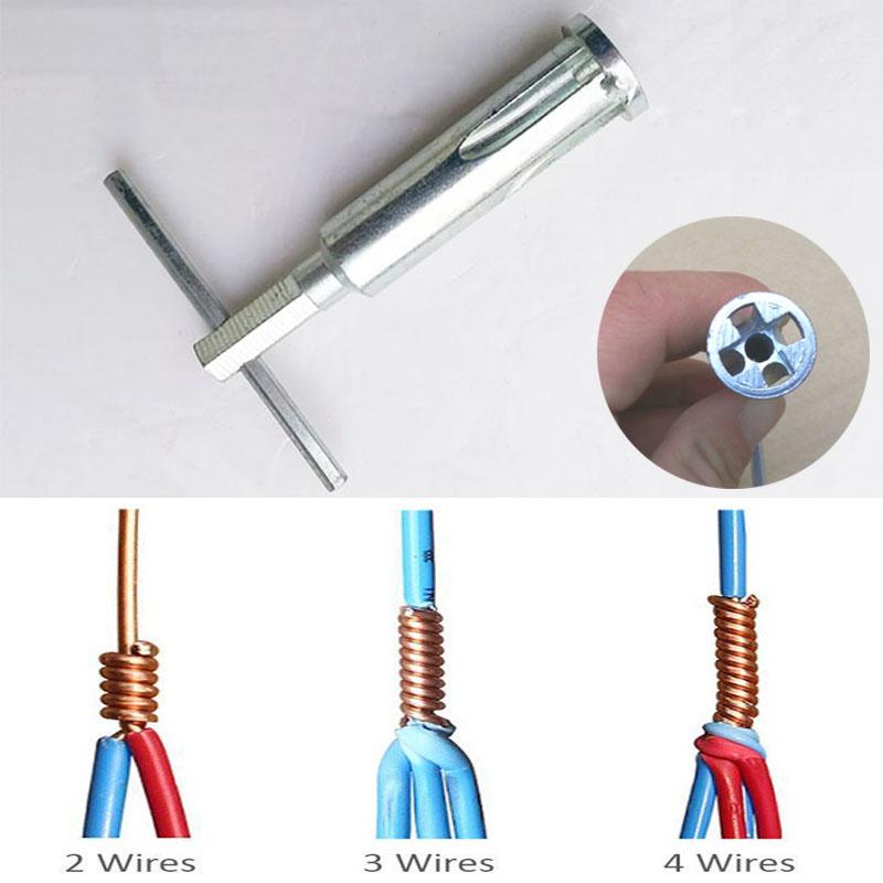 Rectangle Wire Twisting Tool Cable Twisting Tool with Rectangle or Round Electrical Cable Quick Connector Twisting Tool Cable Connector Wire Stripper Wire Twister