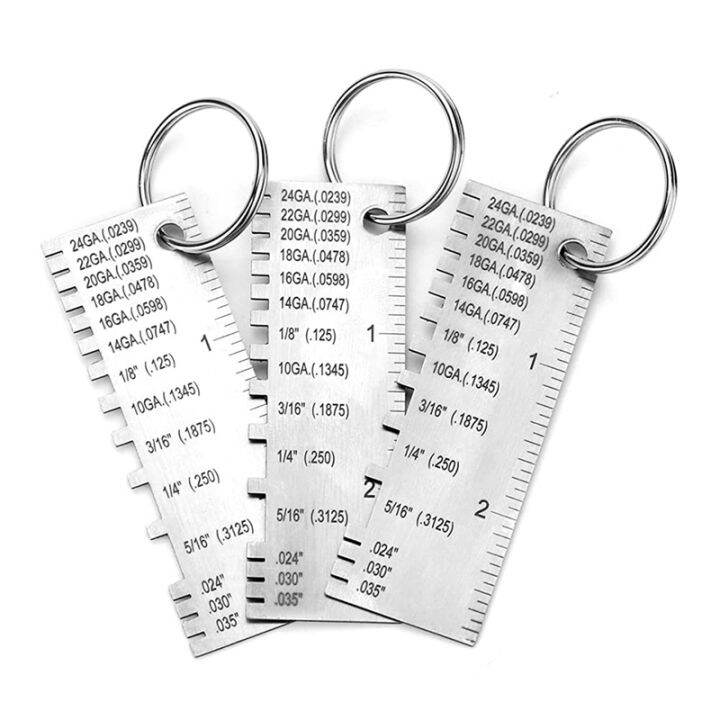 Metal Gauge Thickness Gauge 3 Pack Stainless Steel Wire Gauge Size