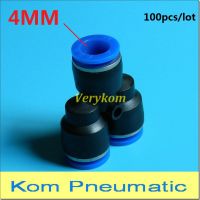 Wholesale 100pcs/lot Verykom Pneumatic PY-04 Plastic Y Union Tee 4MM Tube Pipe Air Fitting Quick Hose Connector Coupler PY-4