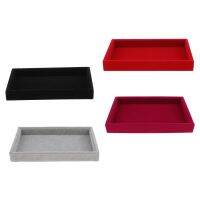 【hot】❀  Jewelry Storage Tray  Showcase Display Organizer for Earrings Watches 24.5x3x14.5cm box