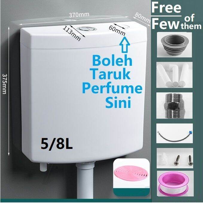 {{2 in 1}} Toilet Tank, Tangki Air Tandas, Toilet Water Pump, Toilet Flushing System 马桶水箱 Lazada
