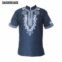 Dashikiage Dashiki Men Shirt African Haute Tribal Blouse Embroidered Ankara T-shirt