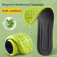 [A alamode] Wormwood Deodorant Sport Insoles สำหรับผู้ชายผู้หญิง Latex Soft Sole Shoes Pad Breathable Sweat Absorbing Running Feet Care Insole