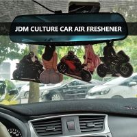 【DT】  hotJDM Car Air Freshener Sexy Girl Motorcycle Pendant Hanging Rearview Mirror Perfume Recycle Solid Paper Fragrance Auto Accessorie