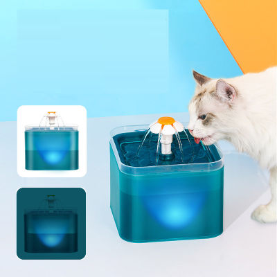 Automatic Cat Water Fountain Filter Pump Dispenser Feeder For Dogs Cats s LED Usb Drinker Fountains Drinking 3-Tier Bowls