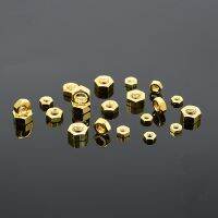 Hex Nuts Titanium Plating Gold Carbon Steel Hexagon Nuts Metric M2 M2.5 M3 M4 M5 M6 Fasteners Hardware Tools 1/5/10/20/50pcs Nails Screws Fasteners