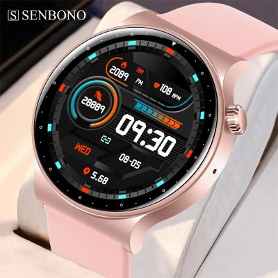 ZZOOI SENBONO 2023 Women Smart Watch Men Waterproof Sport Watch Fitness Tracker 100+ Watch Dials Answer Call  Smartwatch Women Men+BOX