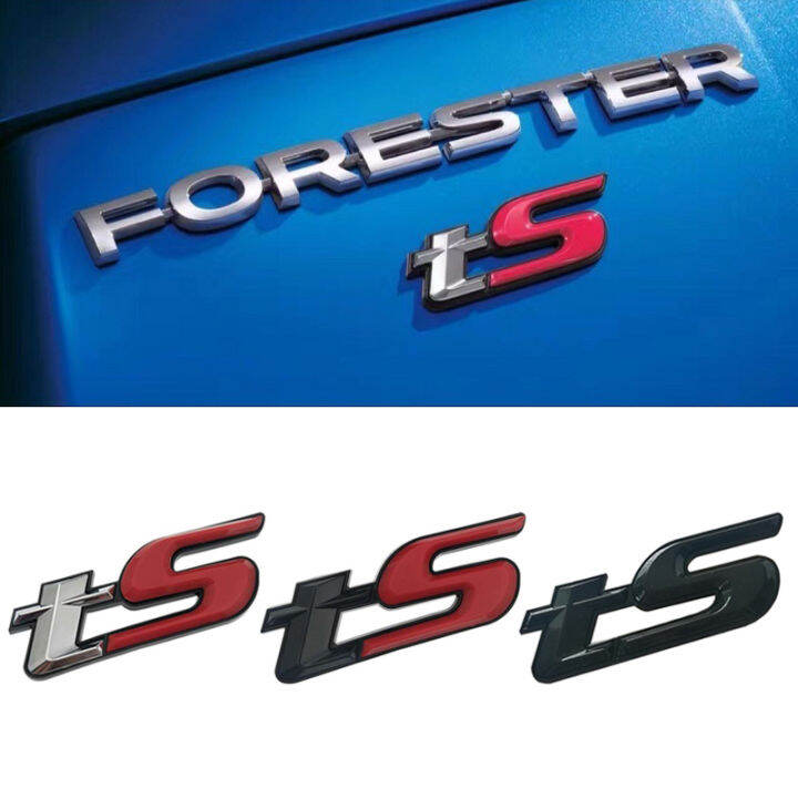 1Piece ABS For TS Logo Car Trunk Emblem Stickers Letter Badge Decals