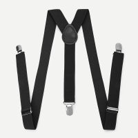 ยืดหยุ่นสูง Suspender กว้าง 2.5 ซม.ยืดสายคล้องคอ Unisex Triple กางเกงเข็มขัดปรับสายรัด Heavy Duty X กลับกางเกงรั้ง-VXCB MALL