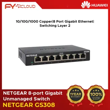 Netgear Gs308-300pes Switch Ethernet Métal 8 Ports Gigabit (10/100