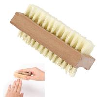 Wooden Home Hand Manicure Finger Toe Soft Double Sided Non Slip Industrial Massage Bathroom Nail Cleaning Brush