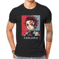 เสื้อผ้าผู้ชายที่ยอดเยี่ยม Demon Slayer Kimetsu ไม่มี Yaiba Anime Tanjiro Kamado Tshirt สีดำสำหรับผู้ชายเสื้อยืดขนาดใหญ่ Harajuku Men S Tops Tees