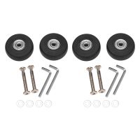 4 Sets of Luggage Suitcase Replacement Wheels Axles Deluxe Repair Tool OD 50mm