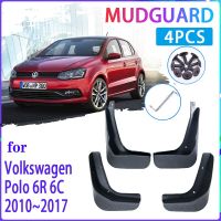 บังโคลนรถ4ชิ้นสำหรับโวล์คสวาเก้น VW โปโล6R 6C 2010 ~ 2017อุปกรณ์ตกแต่งรถยนต์บังโคลนที่กันโคลนติดรถยนต์