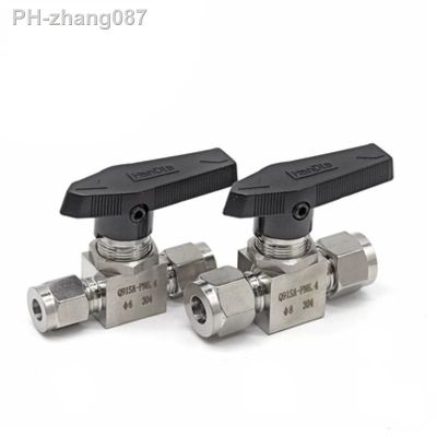 ☁▪☜ Stainless Steel 304 Ball Valve Female SS304 For tube-line and pipeline Q91SA OD 3MM 4MM 8MM 10MM