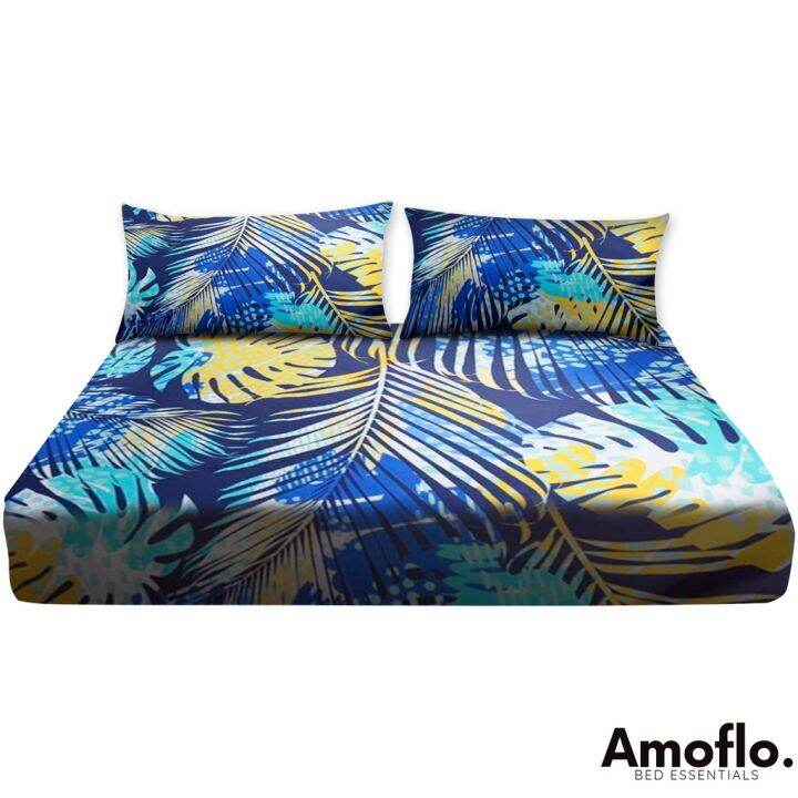 3 in 1 Fully Garterized Fitted Sheet and 2 Pillow Cases (20 x 30) with