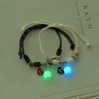 2Pcs Luminous Bracelet Woven Adjustable Fashion Sister Women Men Couples Bracelets Jewelry Accessories