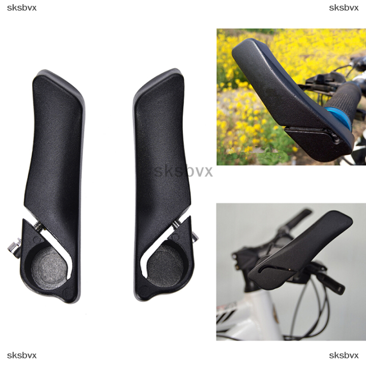 sksbvx-2x-black-อลูมิเนียมจักรยานจักรยานจักรยานเสือภูเขา-handlebar-bar-end-grips