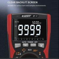 ZZOOI ZOYI 9999 Counts Multimete ZT-Y LCD 3Line Display 9999 Counts TRMS Auto-Range Voltmeter Capacitance Temp VFC NCV Hz Tester Flash