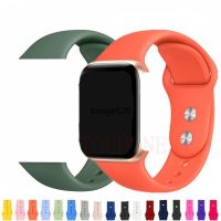 xinhuilinmeimaoyiyou สายนาฬิกา AppleWatch 38mm 40mm 41mm 42mm 44mm 45mm สาย 7 6 5 4 3 2 Colors Soft Silicone Watchband Ultra 49mm straps สายนาฬิกาข้อมือซิลิโคน สําหรับ