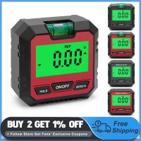 4x90° Digital Angle Meter 360° Mini Measuring Inclinometer LCD Display with Backlight Magnetic Base Universal Bevel Protractor