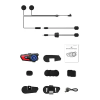 2 Pcs X7 Motorcycle Helmet Bluetooth Headset BT5.0 Outdoor Waterproof 800MA Riding Wireless Call Anti-Jamming Headset