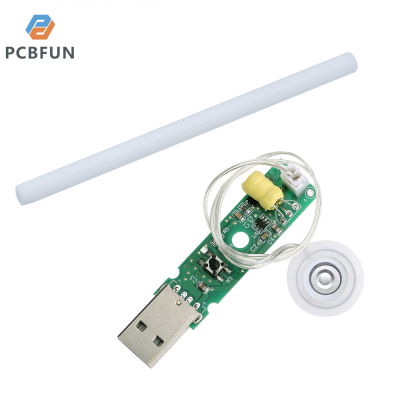 pcbfun โมดูลสเปรย์เครื่องทำให้อากาศชื้นขนาดเล็กโมดูลพ่นละออง DC5V USB หลายโหมดสเปรย์พร้อมชุดเครื่องทำความชื้นสำลีก้าน DIY