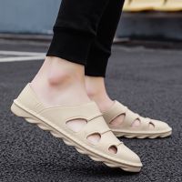 Men Sandals 2023 Men Casual Shoes Slippers Rome Retro Thick Bottom Open Toe Sandals Beach Slip On Slides Sandals Summer