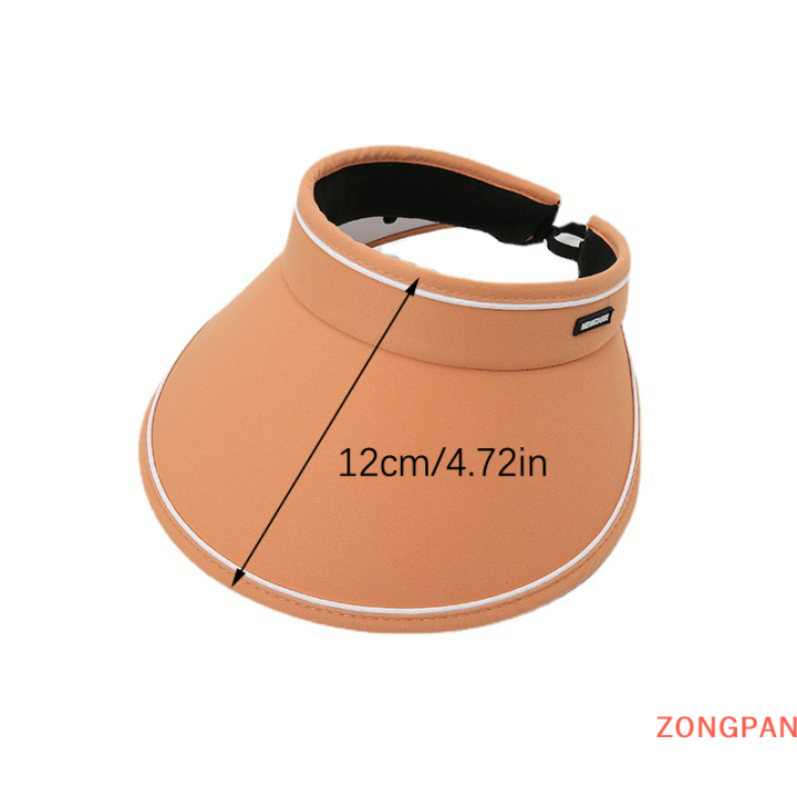 zongpan-หมวกกันแดดสำหรับผู้หญิงแบบพกพาหมวกกันแดดพับได้หมวกชายหาดท่องเที่ยวกลางแจ้งฤดูร้อน