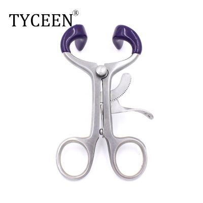 ครอบฟันขาว Retractor ที่เปิดสแตนเลสช่องปากเครื่องมือทันตกรรมกันรอยชุดแปรงสำหรับแต่งหน้าสำหรับดึงรั้งปากมดลูก