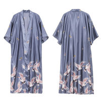 New Women Luxury Silk Robe Sexy Bathrobe Dressing Gowns For Women Sleep Lingerie Pajamas Night Bathrobes Kimono Home Wear