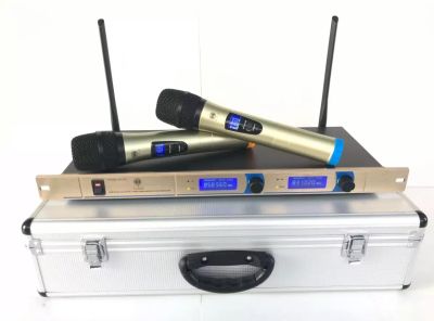 ไมโครโฟนไร้สาย/ไมค์ลอยคู่ UHF ประชุม ร้องเพลง พูด WIRELESS Microphone รุ่น LX-333 พร้อมกระเป๋าหิ้ว(ส่งไว  เก็บเงินปลายทางได้)