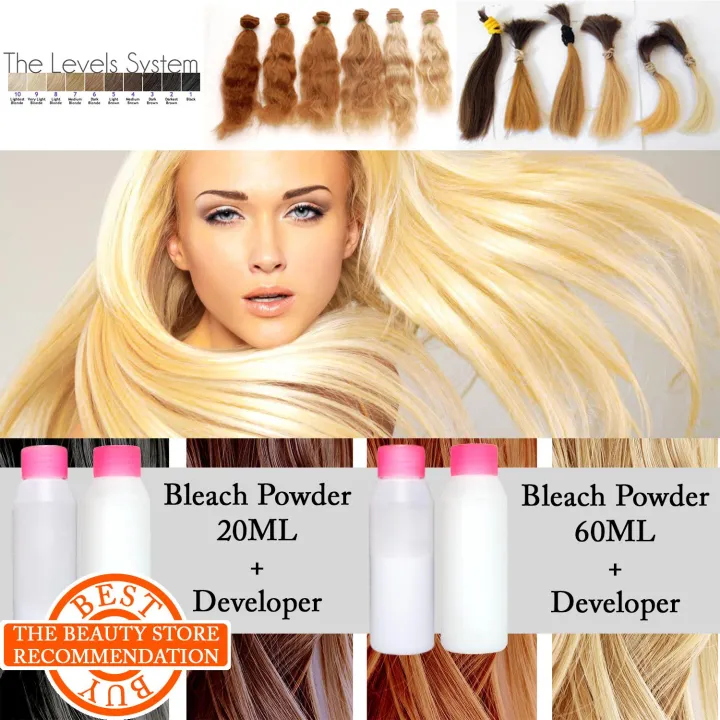 Bleach Powder + Developer Set 20/60ML Lazada.co.th