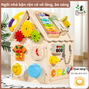 Bảng bận rộn, busy board hình ngôi nhà Mibibo.vn, đồ chơi trí tuệ