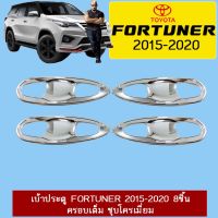 ✨โปรโมชั่นพิเศษ✨  เบ้าประตู เบ้ารองมือเปิดประตู Toyota Fortuner 2015-2020 8ชิ้น ครอบเต็ม ชุบโครเมี่ยม    JR3.14045[ไม่มีได้ไม่แน้ว]