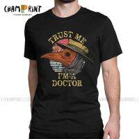 Plague Doctor Trust Me ฉันหมอชาย T เสื้อสยองขวัญฮาโลวีน Black Death หน้ากากนก Streetwear Novelty tees O คอเสื้อยืด S-5XL