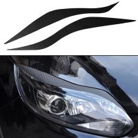 Car Carbon Fiber Headlights Brow Sticker Exterior Accessories Decoration Products For Ford Focus 3 2012 2013 2014