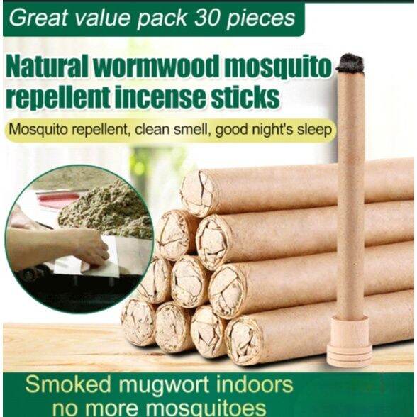 Usmartt Wormwood Mosquito Repellent Incense Sticks Burner Toilet