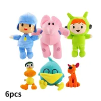 ตุ๊กตาตัวการ์ตูน Youyou Pocoyo สำหรับเด็ก,ตุ๊กตาผ้าพลัฌน่ารักทำจากผ้าฝ้าย PP จำนวน6ชิ้นปีชิ้น/เซ็ต