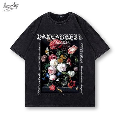 New FashionT-shirts for men and women black local brand BEEYANBUY vintage T-shirt unisex ulzzang 100% cotton-D0311 2023