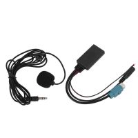 Car Wireless Bluetooth Module 3.5mm Jack AUX Input Cable Adapter Lead 1.5m Microphone Cable for Alpine CD Player 2009 Up