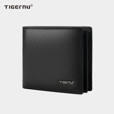 Tigernu 100% ของแท้กระเป๋าหนังฃชาย Designer กระเป๋าสตางค์ชายกระเป๋าสตางค์สำหรับชายกระเป๋าเงินขนาดเล็กคุณภาพสูงหรูหรากระเป๋าสตางค์ชาย